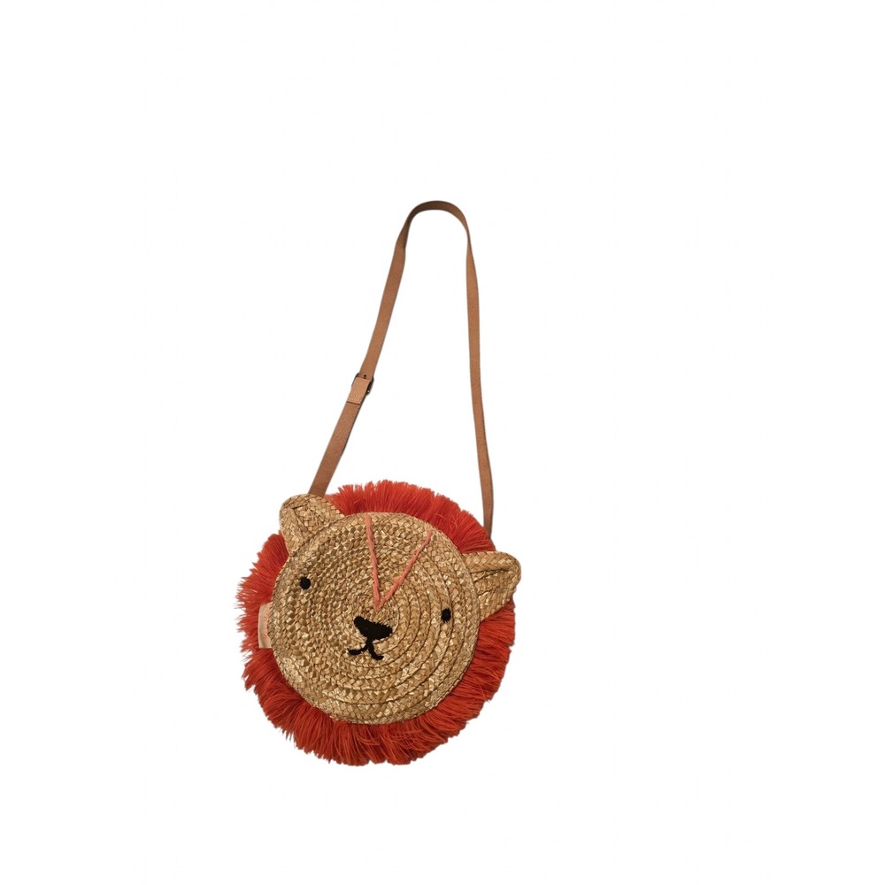 Meri Meri Lion Cross Body Straw Bag